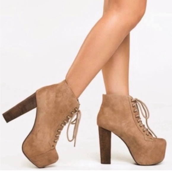 Jeffrey Campbell Lita Suede Platform Boots - Picture 1 of 9